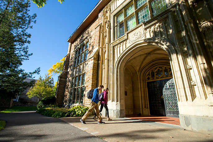 students on campus